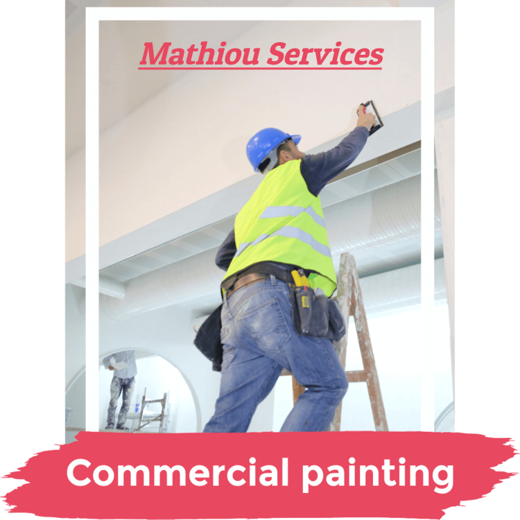 Man Painting Commercial Building